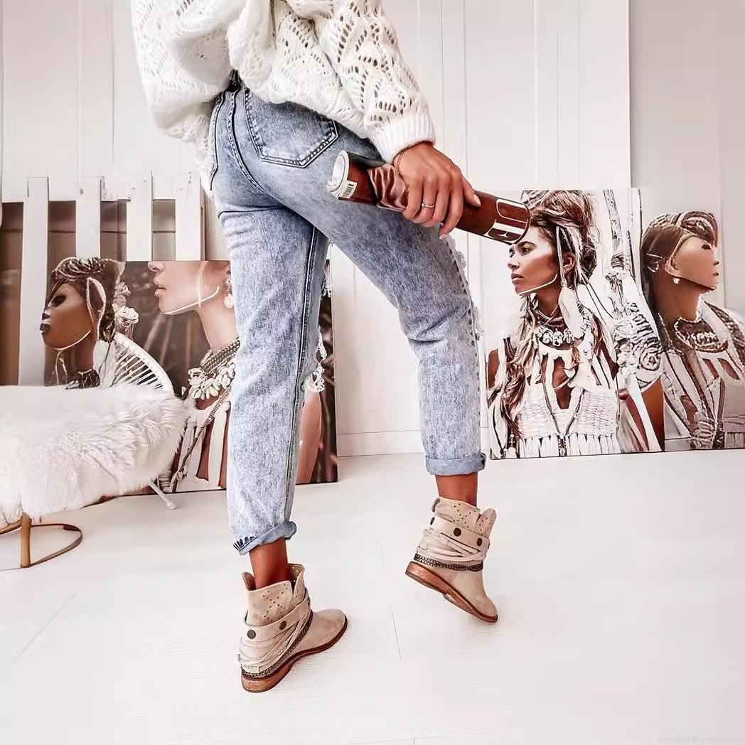 Women's High Waist Ripped Jeans Light Blue Distressed Skinny Denim Pants Multi Button Fly Slim Fit Streetwear Bohemian Style Casual Trousers Women