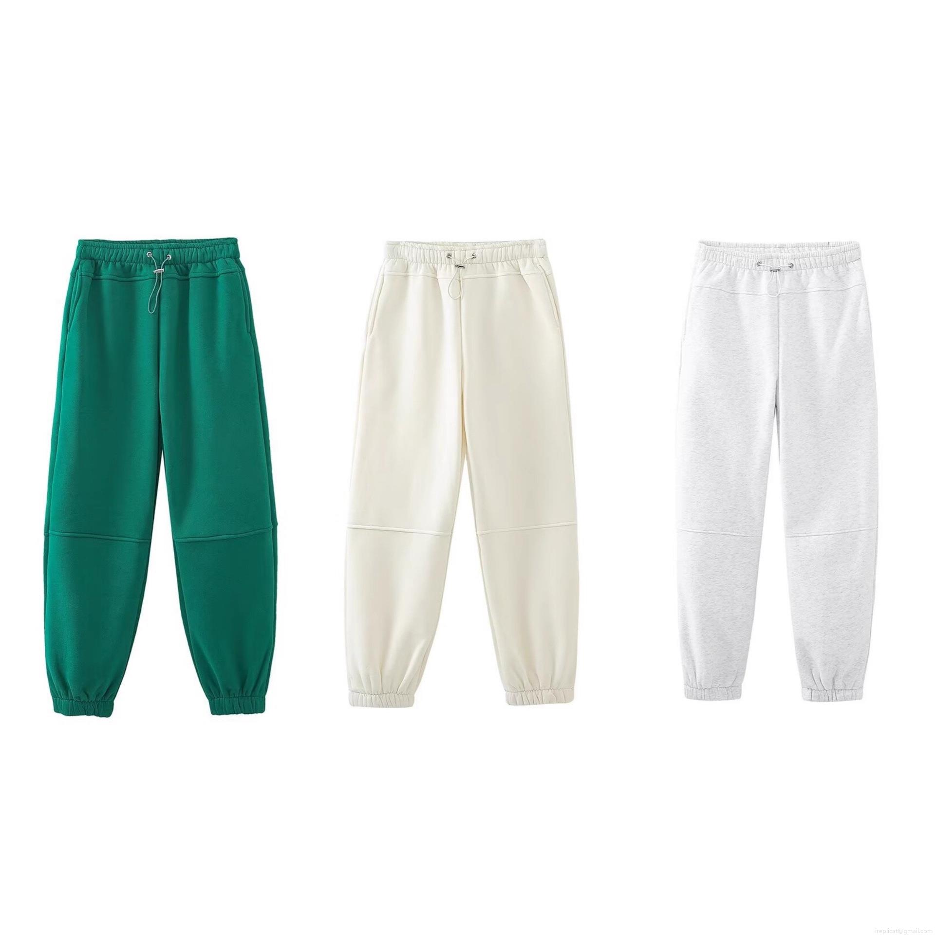 Women Solid Color Jogger Sweatpants Polyester Elastic Waist Drawstring Casual Trousers Streetwear Autumn Winter Loose Fit Pants Comfort Activewear