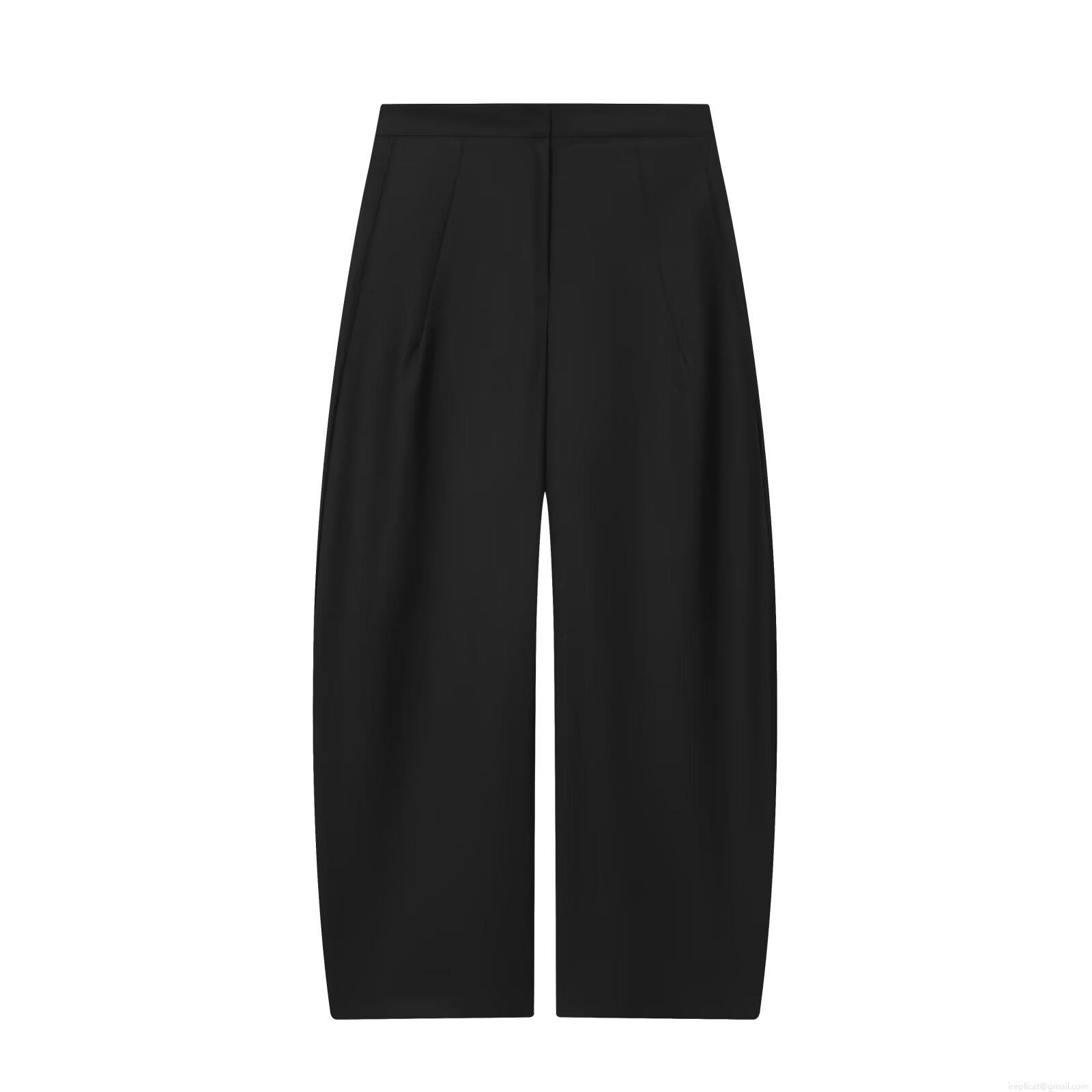 Women's Wide Leg Pants Polyester Spandex Blend Loose Straight Suit Trousers with Pockets Solid Color Autumn Fashion for Daily Office Wear