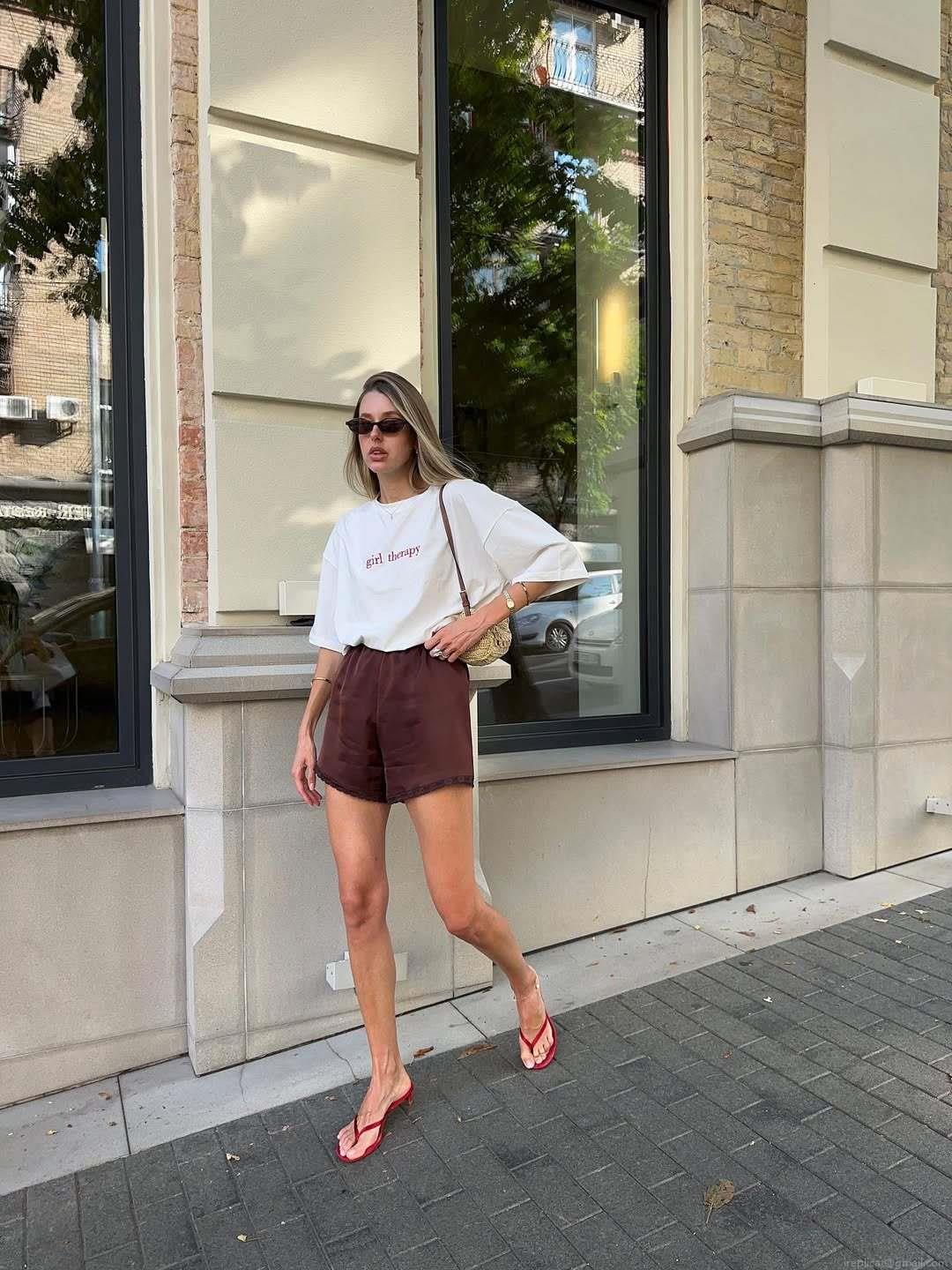 Women's Oversized Cotton Blend T-Shirt Letter Embroidery Drop Shoulder Short Sleeve Top Summer Streetwear Casual Tee For Girls